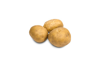 fresh potato isolated on white background