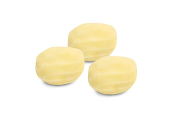 raw potato isolated on white background