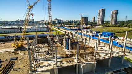 Construction site. Home construction.