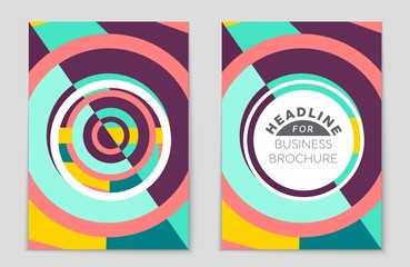 Obraz premium Abstract vector layout background set. For art template design, list, front page, mockup brochure theme style, banner, idea, cover, booklet, print, flyer, book, blank, card, ad, sign, sheet,, a4.