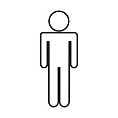 Fototapeta na wymiar human figure silhouette icon vector illustration design