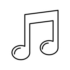 music note isolated icon vector illustration design