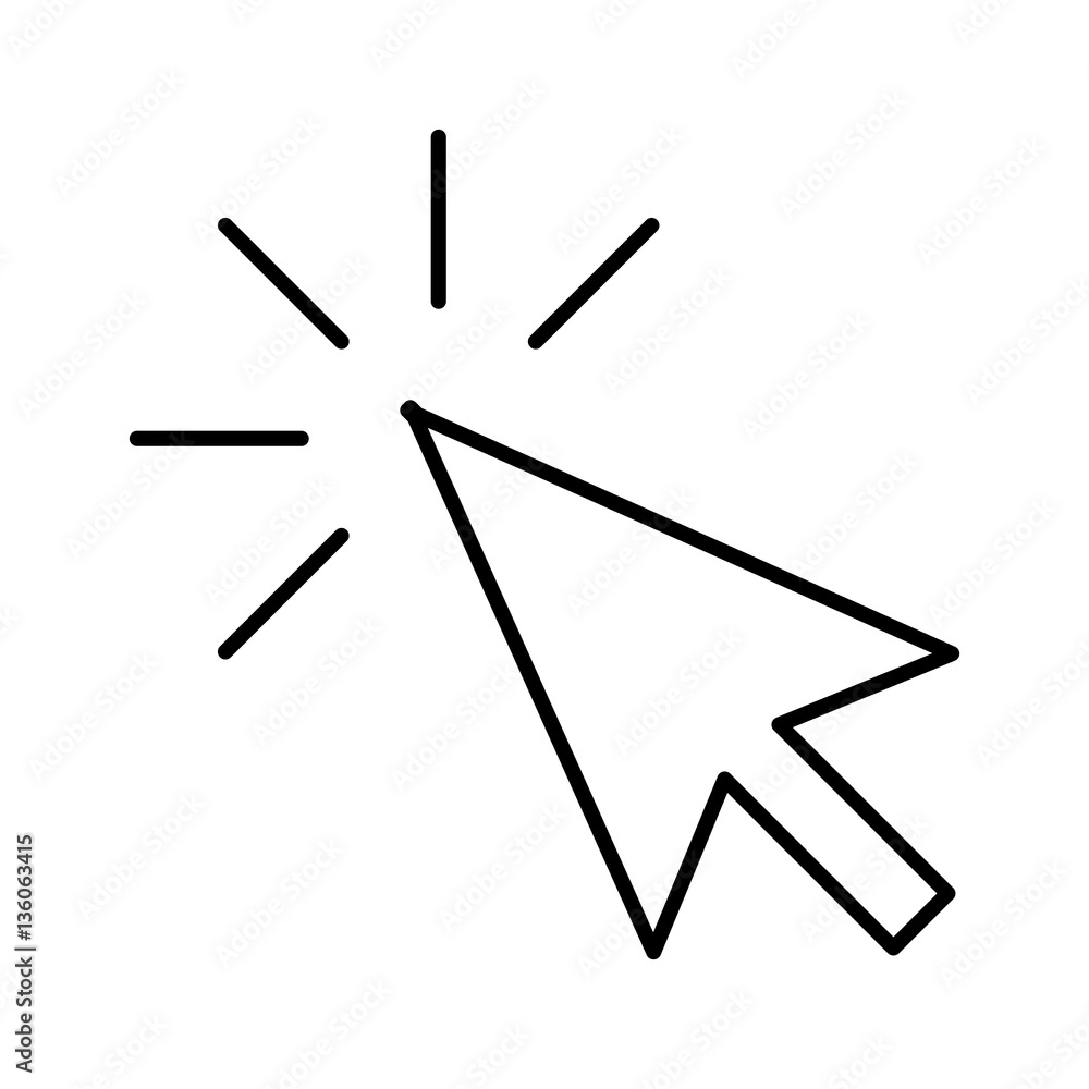 Poster arrow pointer isolated icon vector illustration design