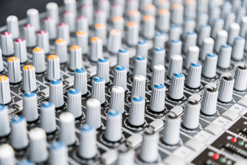 sound mixer control panel. Sound controller Recording Studio. mu