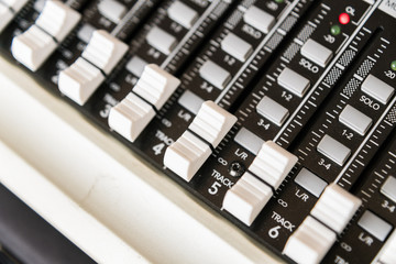 sound mixer control panel. Sound controller Recording Studio. mu