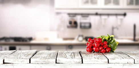 table background and kitchen interior 