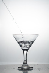 a glass of water
