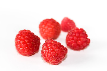 Five berries ripe raspberry