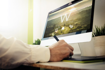 web developer designing a website