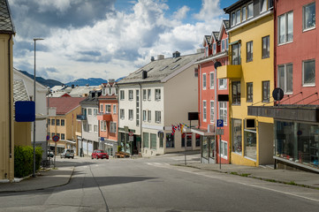 Fototapeta premium Ulice Kristiansund, Norwegia.