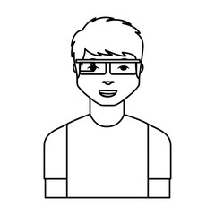 Person with augmented reality glasses vector illustration design