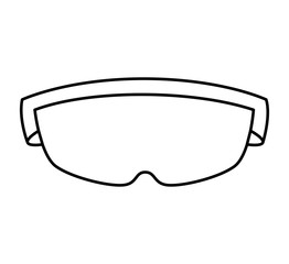 augmented reality glasses icon vector illustration design