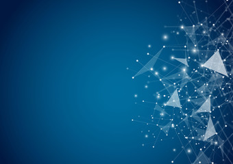 Abstract polygonal space low poly background