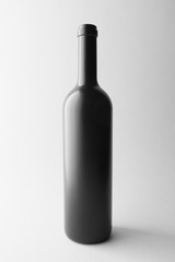 Wine bottle on background