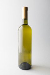 Wine bottle on background