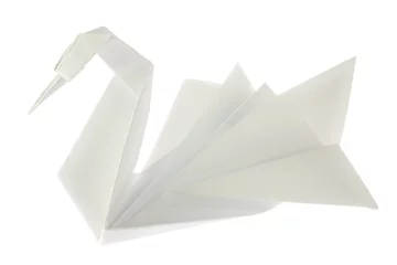 Crédence de cuisine en verre imprimé Cygne Cygne d& 39 origami