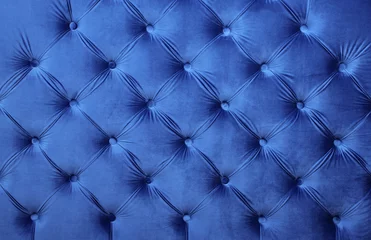 Crédence de cuisine en verre imprimé Poussière Blue capitone tufted fabric upholstery texture