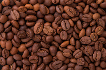 Coffee beans closeup