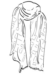 Isolated outline of a coat, Vector illustration