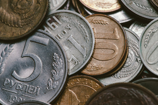 A Handful Of Old Russian Coins