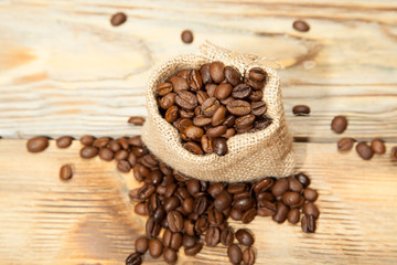 coffee on a wooden background