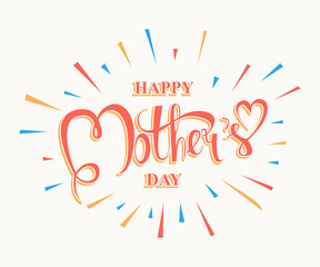 Happy Mothers Day lettering.