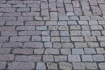 The texture of the street stones and boulders