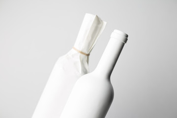 Close-up of two bottles