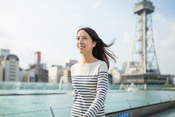 Woman walking in Nagoya city