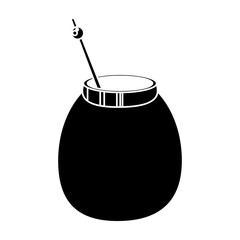 mate tea calabash herb pictogram vector illustration eps 10