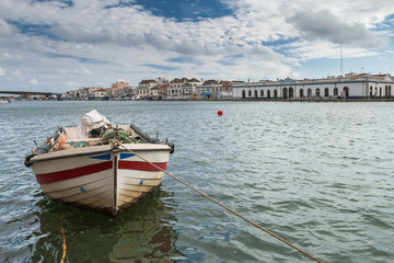 Fototapeta na wymiar Riverside in Tavira. Algarve region, Portugal.