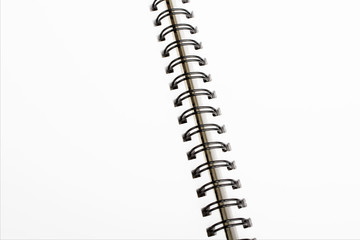 white workbook background, open ring binder