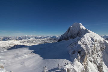Fototapeta na wymiar The summit of Koppenkarstein in Austrian Alps