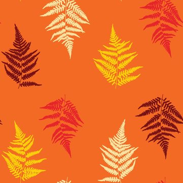 Fern leaves. Tropical print. Exotic seamless pattern. Vector.