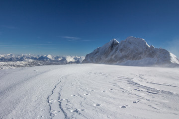 Obraz premium Calm day on a dachstein glacier