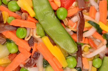 Sliced ​​vegetables