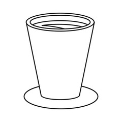 chocolate cup beverage breakfast thin line vector illustration eps 10