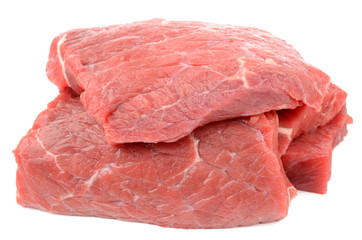 Meat on a white background