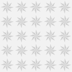 Seamless texture with geometric pattern stars on gray background vector.