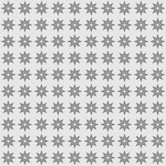 Seamless texture with geometric pattern stars on gray background vector.