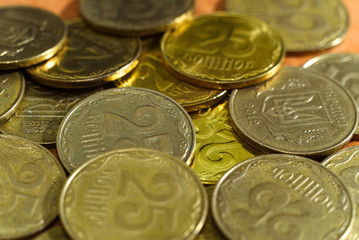 Ukraine Coins in denominations of 25 cents