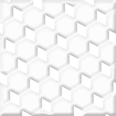 Diamond and hexagon white texture paper