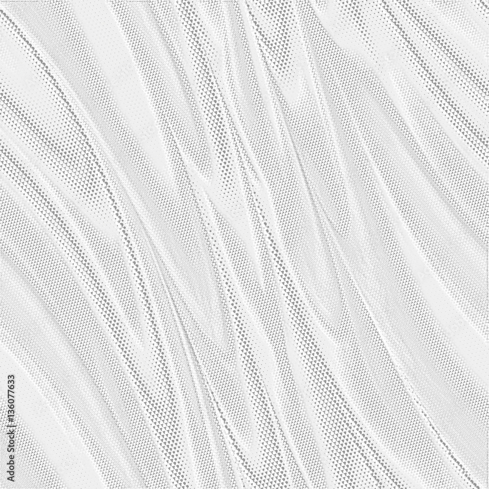 Poster white texture waves background with halftone effect