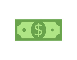 Money concept. Dollar vector isolated icon in flat style.