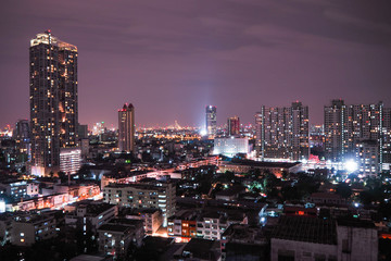 Fototapeta na wymiar Urban view in nightime