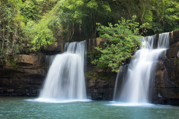The waterfall.