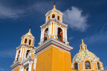 Catholic church built over the ruins of the large pyramide in Ch