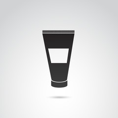 Tube of cosmetics vector icon.