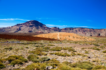 view of the main plateau in the Teide national park