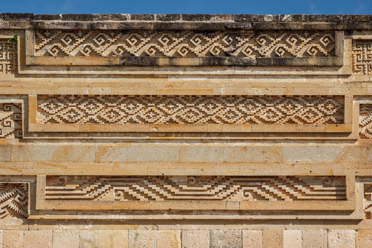 Ruins of the pre-hispanic Zapotec town Mitla, Puebla, Mexico